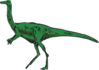 Green Long Necked Dinosaur Clip Art